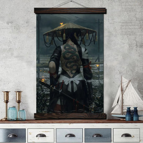 Tableau japonais moderne samouraï