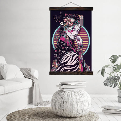 Tableau japonais moderne geisha