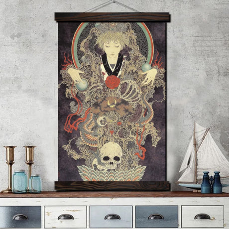 Tableau japonais magicien de la mort