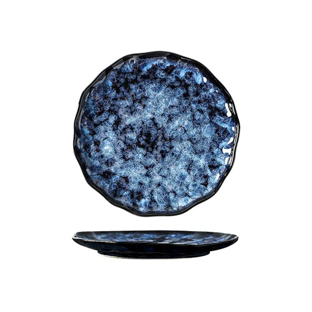 Assiette japonaise bleue ancienne