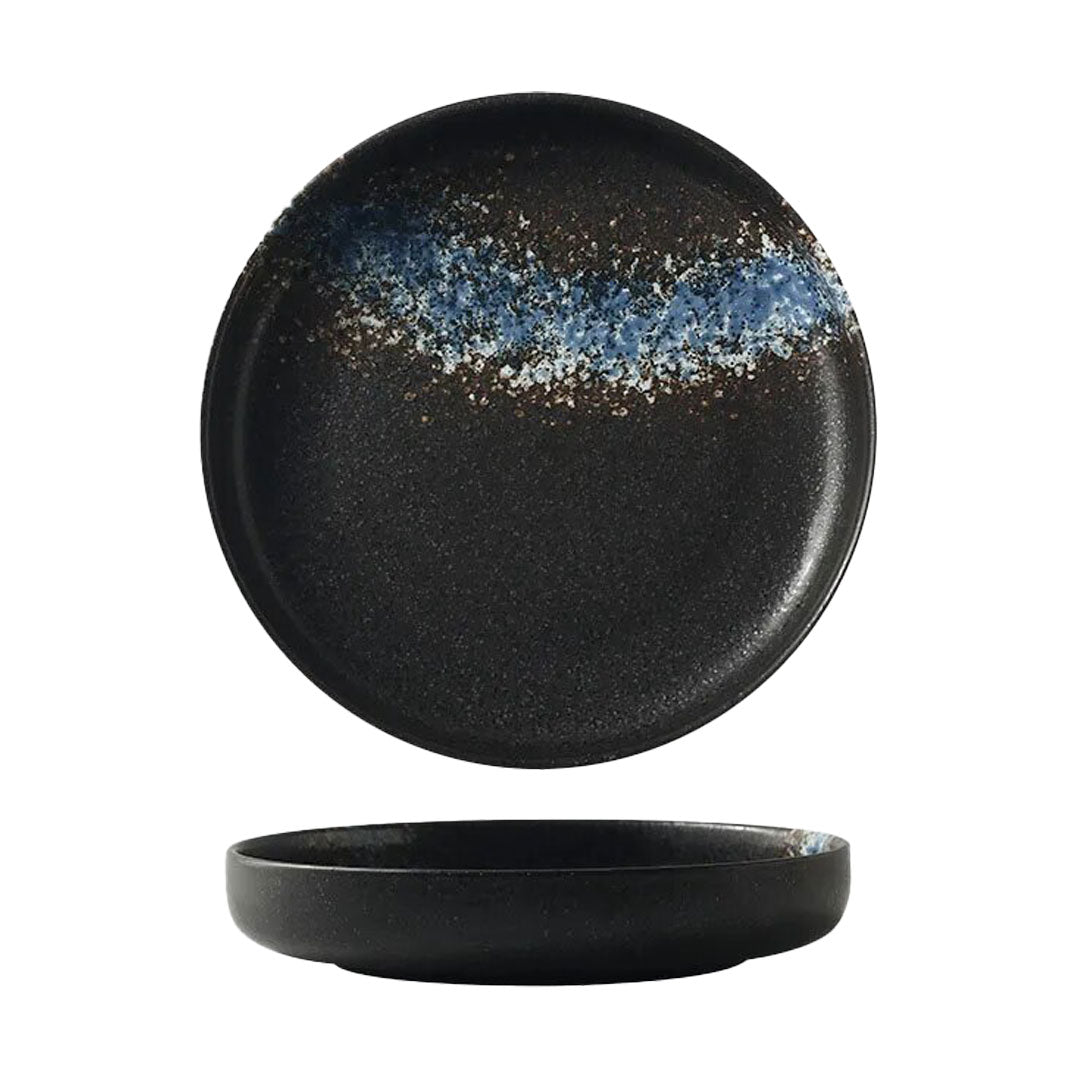 Assiette japonaise noire