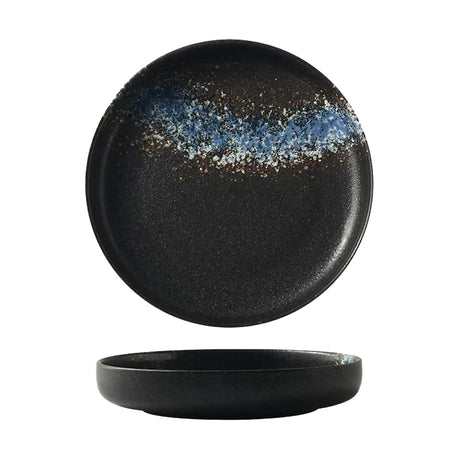 Assiette japonaise noire