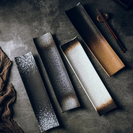 assiette japonaise rectangulaire ceramique