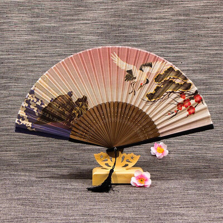 eventail japonais grue