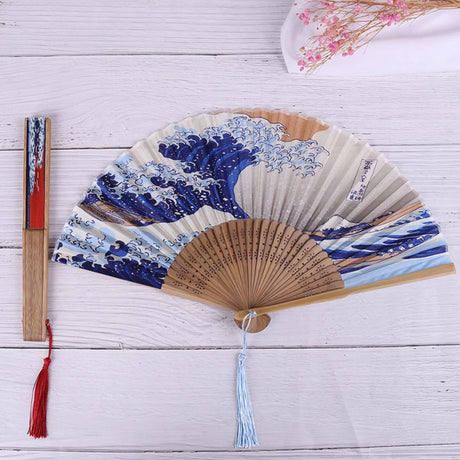eventail japonais vague de kanagawa