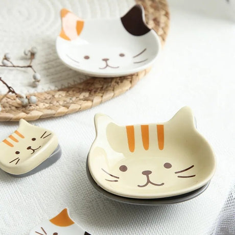 petite assiette japonaise chat