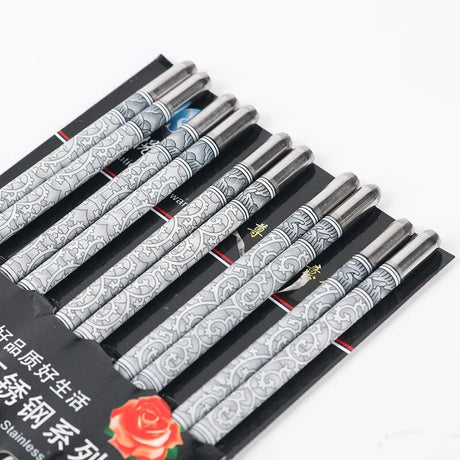 baguettes japonaises en acier motifs