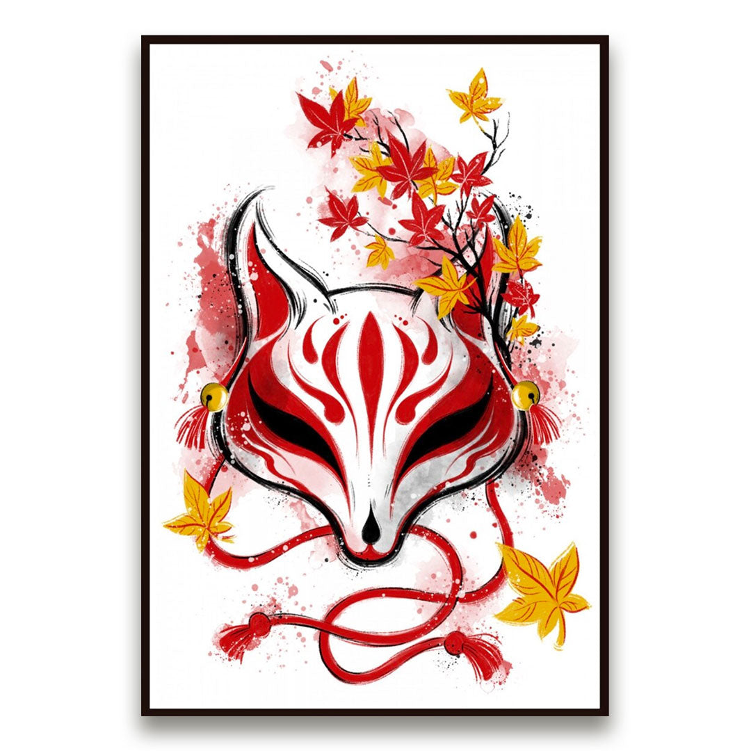 tableau-japonais-masque-renard